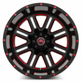 A106 Black Milled Red