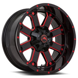 A108 Black Milled Red