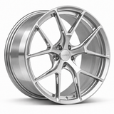 MRR F101P forged wheel in Brushed Clear with matching Brushed Clear MRR center cap
