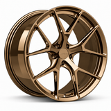 MRR F101P forged wheel in Gloss Bronze with matching Gloss Bronze MRR center cap