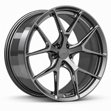 MRR F101P forged wheel in Gloss Gun Metal with matching Gloss Gun Metal MRR center cap