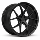 MRR F101P forged wheel in Matte Black with matching Matte Black MRR center cap