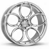 MRR F116 forged wheel in Brushed Clear with matching Brushed Clear MRR center cap