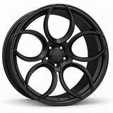 MRR F116 forged wheel in Matte Black with matching Matte Black MRR center cap