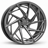 MRR F118 forged wheel in Gloss Gun Metal with matching Gloss Gun Metal MRR center cap