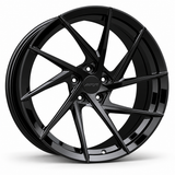 MRR F121 forged wheel in Gloss Black with matching Gloss Black MRR center cap