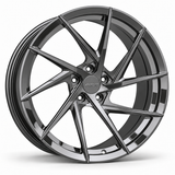MRR F121 forged wheel in Gloss Gun Metal with matching Gloss Gun Metal MRR center cap