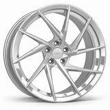 MRR F121 forged wheel in Silver with matching Silver MRR center cap