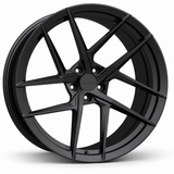 MRR F123 forged wheel in Matte Black with matching Matte Black MRR center cap