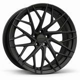 MRR F128 forged wheel in Matte Black with matching Matte Black MRR center cap