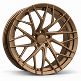 MRR F128 forged wheel in Matte Bronze with matching Matte Bronze MRR center cap