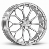 MRR F132 forged wheel in Brushed Clear with matching Brushed Clear MRR center cap
