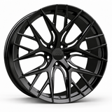 MRR F134 forged wheel in Gloss Black with matching Gloss Black MRR center cap