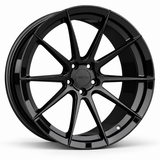 MRR F135 forged wheel in Gloss Black with matching Gloss Black MRR center cap