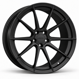 MRR F135 forged wheel in Matte Black with matching Matte Black MRR center cap