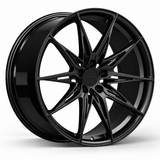 MRR F144 forged wheel in Gloss Black with matching Gloss Black MRR center cap