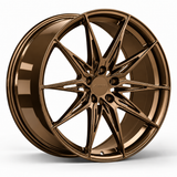 MRR F144 forged wheel in Gloss Bronze with matching Gloss Bronze MRR center cap