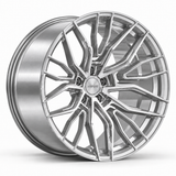 MRR F145 forged wheel in Brushed Clear with matching Brushed Clear MRR center cap