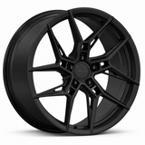 MRR F180 forged wheel, Matte Black finish, angled view