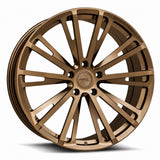 MRR F202 forged wheel in Gloss Bronze, three quarter view showing the split multi spoke design