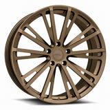 MRR F202 forged wheel in Matte Bronze, three quarter view showing the split multi spoke design