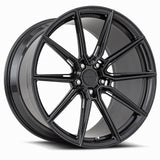 NES SS-5 monoblock forged wheel with a slim split 5 spoke design, 21x12 in Metallic Black