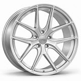 MRR F101 forged wheel in Brushed Clear, three-quarter angled view