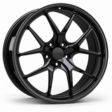 MRR F101-L forged wheel in Gloss Black, three-quarter angled view