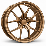 MRR F101-L forged wheel in Gloss Bronze, three-quarter angled view