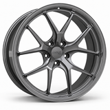 MRR F101-L forged wheel in Gloss Gun Metal, three-quarter angled view