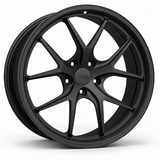 MRR F101-L forged wheel in Matte Black, three-quarter angled view