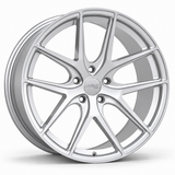 MRR F101 forged wheel in Silver, three-quarter angled view