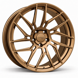 MRR F102 forged wheel in Gloss Bronze, three-quarter angled view