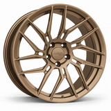MRR F102 forged wheel in Matte Bronze, three-quarter angled view