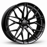 MRR F103 forged wheel in Gloss Black, three-quarter angled view