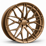 MRR F103 forged wheel in Gloss Bronze, three-quarter angled view