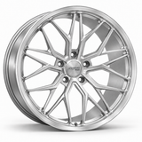 MRR F103-L forged wheel in Brushed Clear, angled view