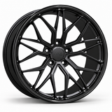 MRR F103-L forged wheel in Gloss Black, angled view
