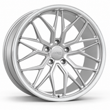 MRR F103-L forged wheel in Silver, angled view