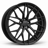 MRR F103 forged wheel in Matte Black, three-quarter angled view