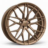 MRR F103 forged wheel in Matte Bronze, three-quarter angled view