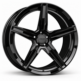 MRR F105 forged wheel in Gloss Black finish, source-matched angled view