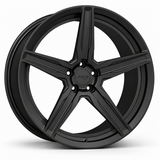 MRR F105 forged wheel in Matte Black finish, source-matched angled view