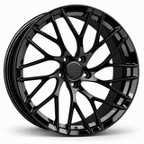 MRR F106 forged wheel in Gloss Black finish, source-matched angled view