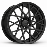 MRR F107 forged wheel in Matte Black finish, source-matched angled view