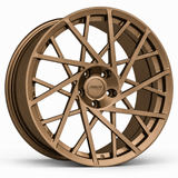 MRR F107 forged wheel in Matte Bronze finish, source-matched angled view