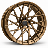 MRR F117 forged wheel in Gloss Bronze, angled view showing the open swept spokes