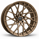 MRR F117 forged wheel in Matte Bronze, angled view showing the open swept spokes