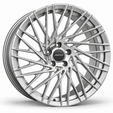 MRR F119 forged wheel in Brushed Clear, angled view showing the swept paired spokes