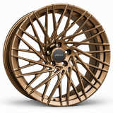 MRR F119 forged wheel in Gloss Bronze, angled view showing the swept paired spokes